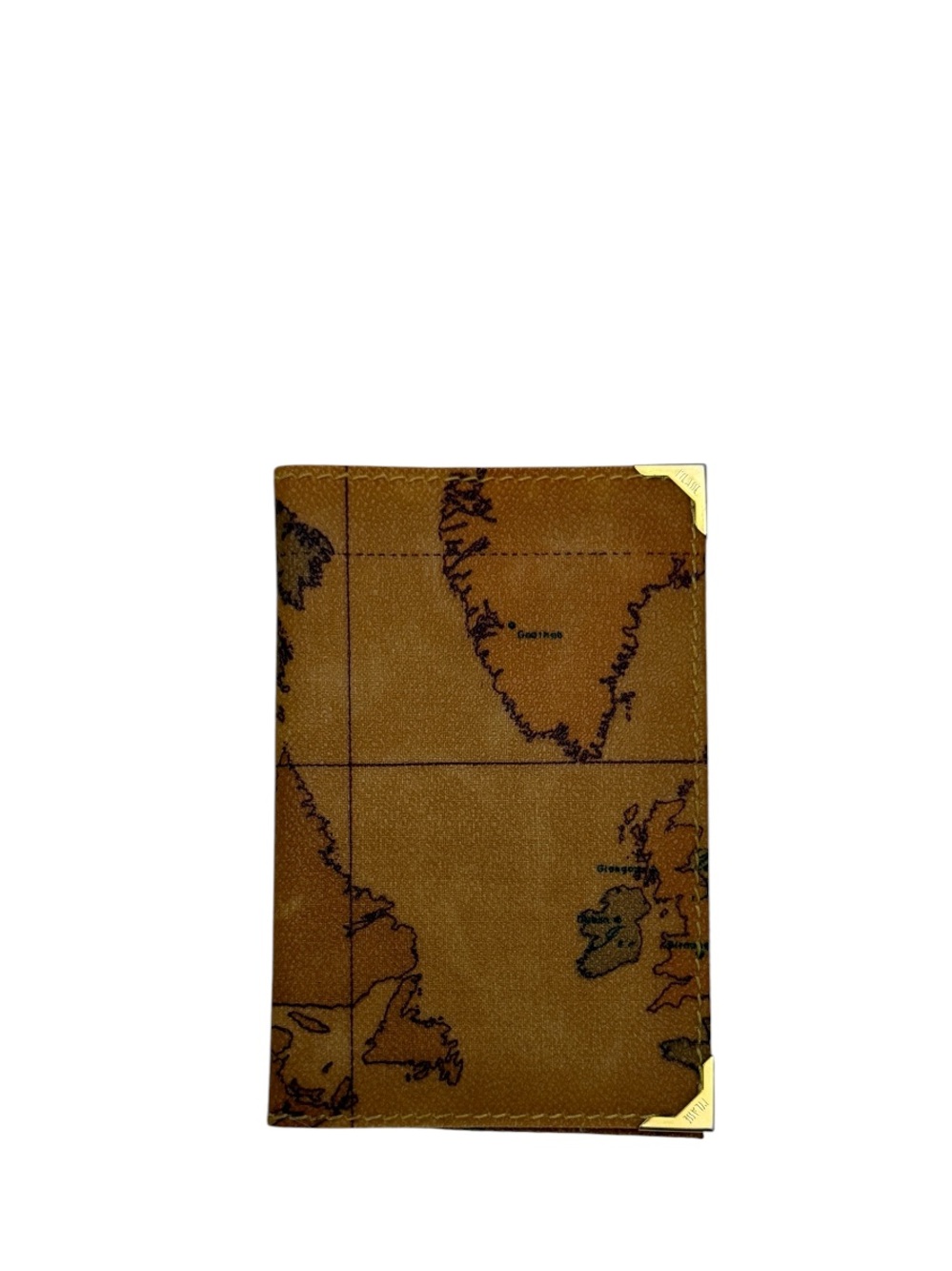 ALVIERO MARTINI - PRIMA CLASSE BROWN TAN PVC LEATHER BIFOLD PASSPORT WALLET